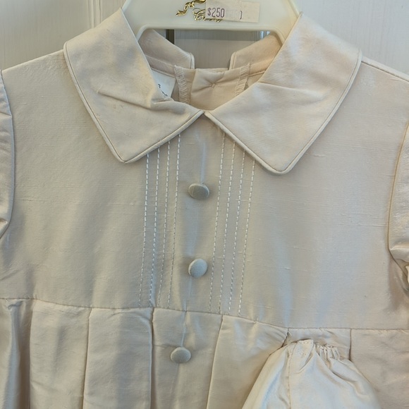 Pure Silk Traditional Classic Heirloom Baptism Christening Outfit New with Tags - Picture 8 of 11